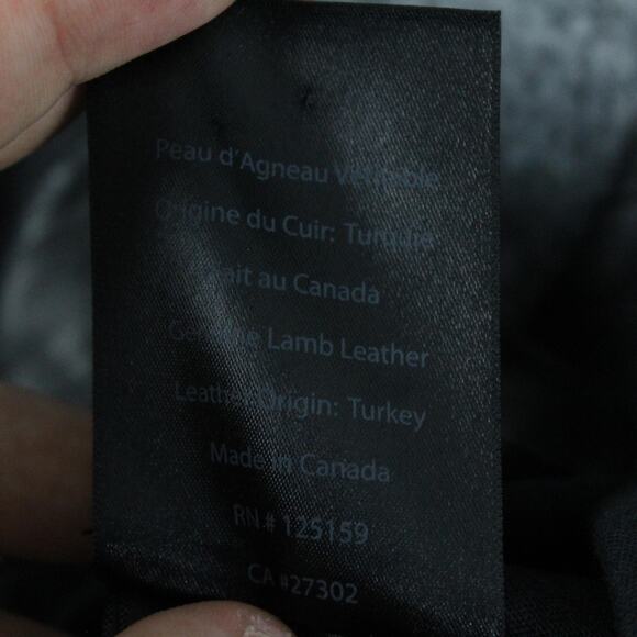 Mackage Pants Womens 4 S Genuine Lamb Leather Skinny Black Moto Biker Riding - Picture 5 of 13